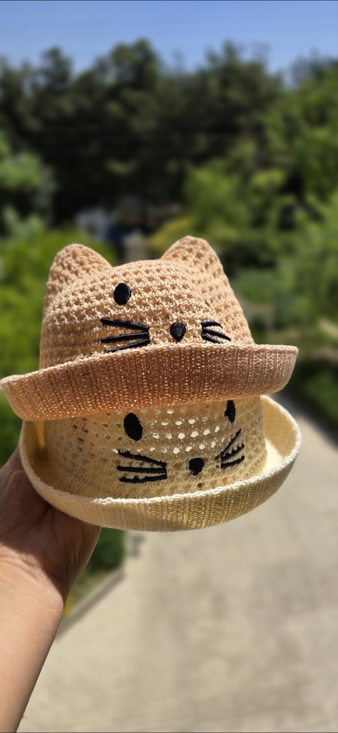 کلاه بچگانه حصیری خرسی